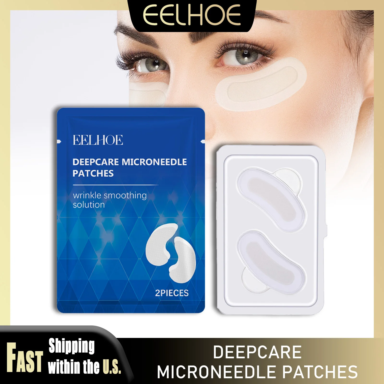 

EELHOE Retinol Microneedle Eye Mask Enhanced Absorption Improve Eye Bags Puffiness Reduce Dark Circles Firm Skin Under Eye Care