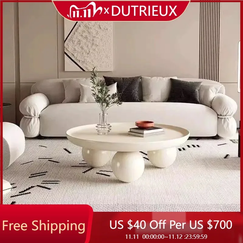 

Modern Design Coffee Table Luxury Nordic Style Minimalist Irregular Coffee Table Round Large Size Mesas Bajas Hotel Furniture