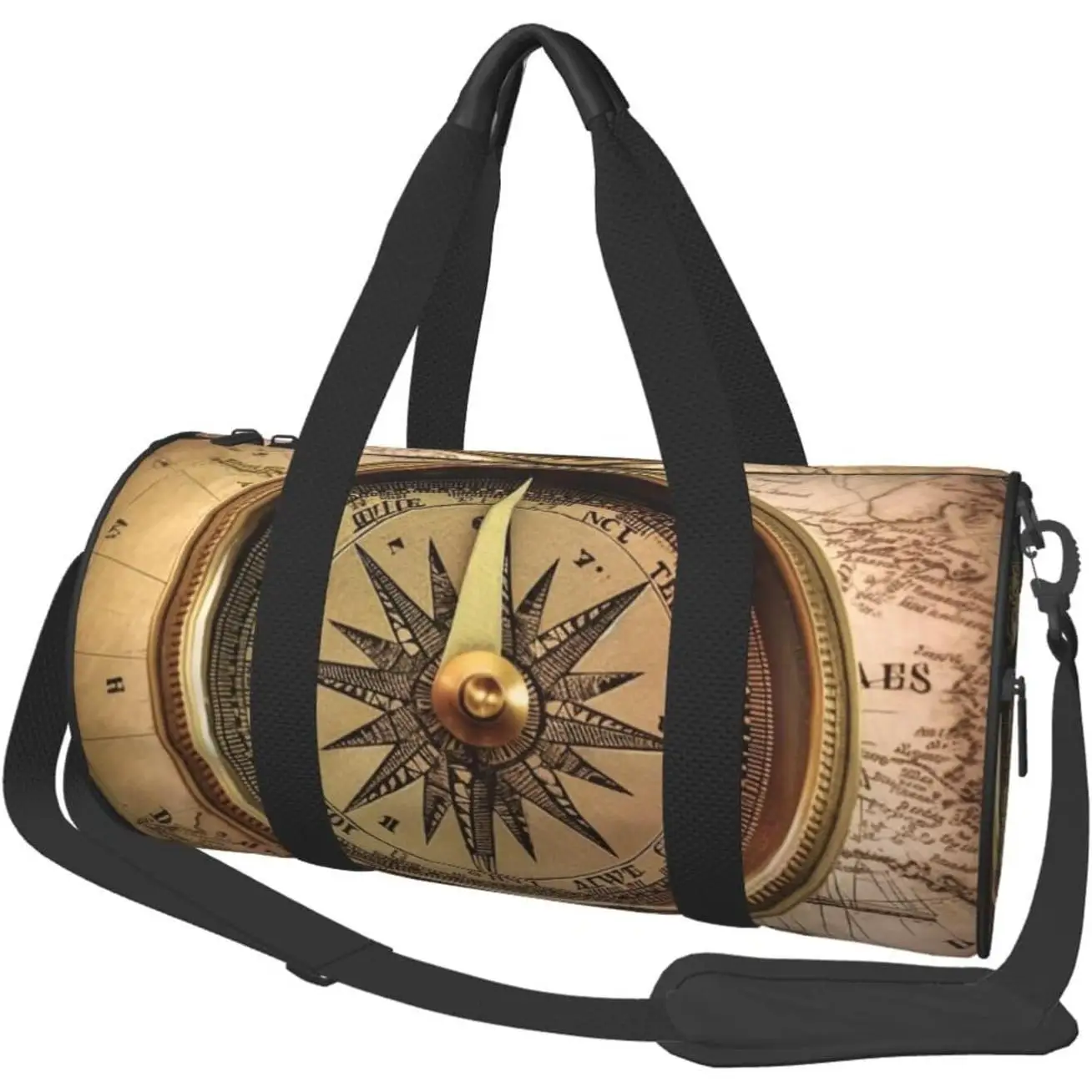 

Law of the Compass Navigation Travel Duffle Bag Carry On Weekender Overnight Bag Sport Gym Bag for Women Men Foldable