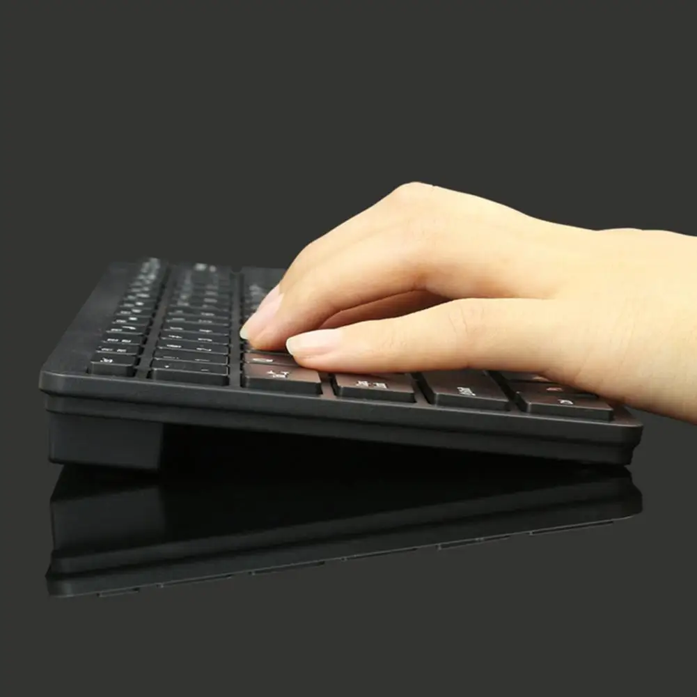 Thin Quiet Keyboard Wired Keyboard with Multimedia Mini Wired Keyboard with 78 Frosting Process Lightweight Design for Laptop