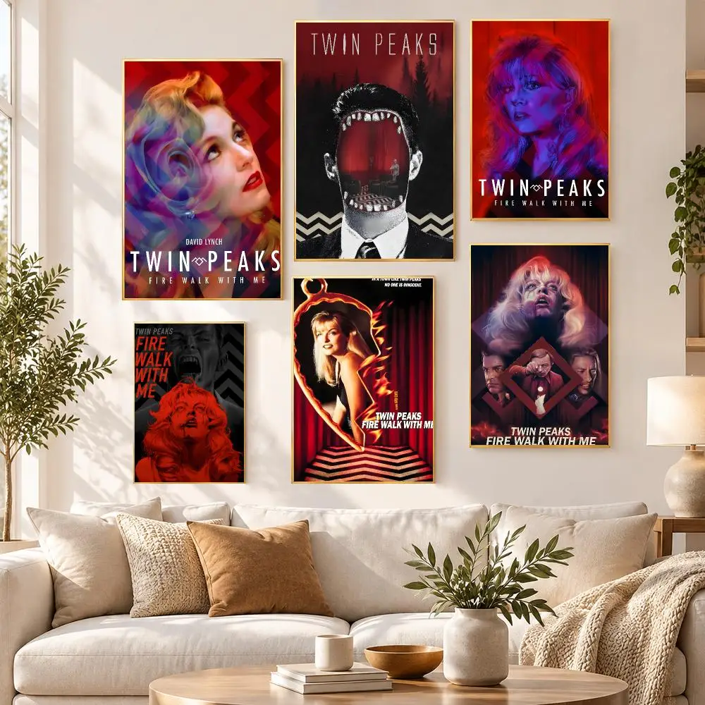 Art Design Modern Iconic twin peaks Poster HD Waterproof PP Self Adhesive Aesthetic Bedroom Dorm Gaming Room Home Decor Gift