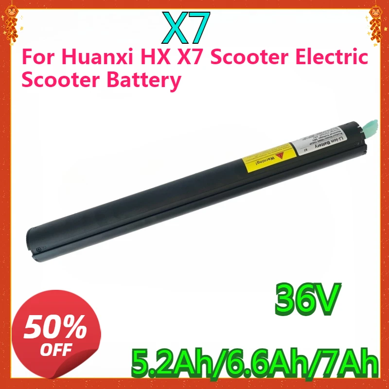 

New 36V 7Ah X7 Scooter Battery Foldable Built-in Rechargeable Batteries for Huanxi HX X7 Scooter Electric Scooter Battery 36V