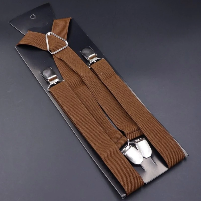 Clip-on ผู้ใหญ่ รูปร่าง Suspenders สำหรับเสื้อผู้ชายผู้หญิง Suspender สนับสนุนยืดหยุ่นปรับกางเกงเสื้อผ้า Dropship