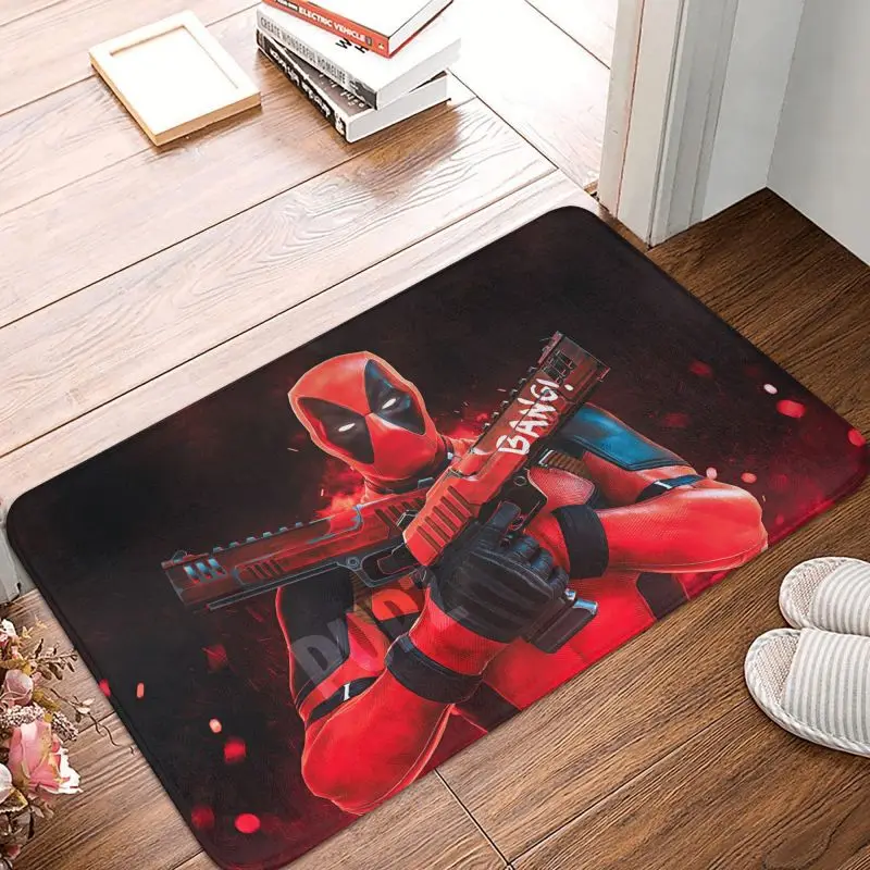 Custom Deadpool Movie Front Floor Door Entrance Mats Outdoor Superhero Kitchen Bath Doormat Garden Carpet Rug