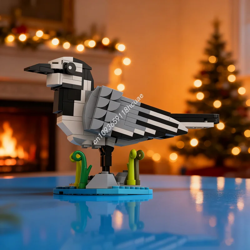 157 Uds. MOC Wagtail blanco modelo creado bloques de construcción montar DIY ladrillo creativo regalo de Navidad juguetes cumpleaños