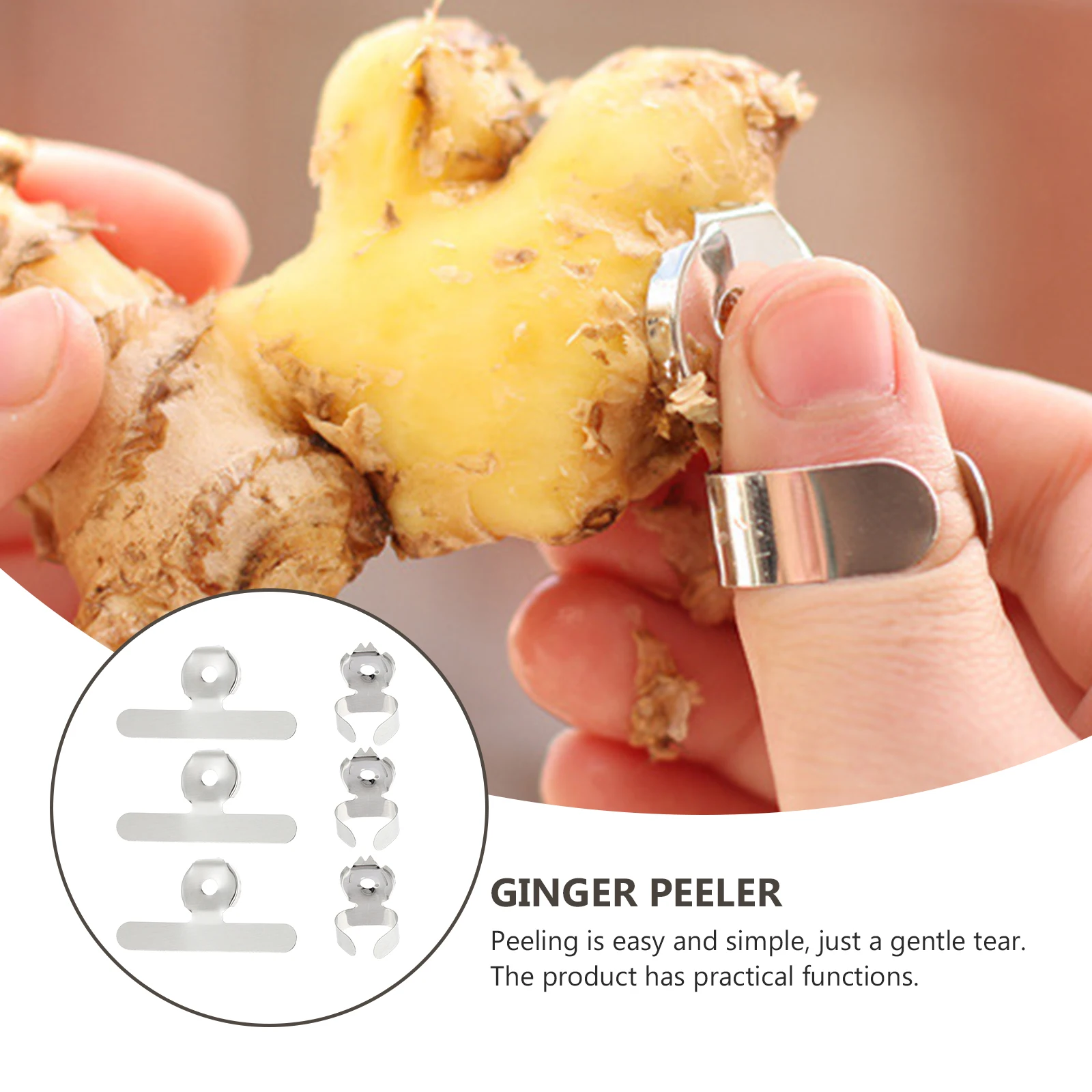 

6pcs Ginger Garlic Kitchen Tool Stainless Steel Chestnut Potato Home Kitchen Tool Veggie Fruit Gadget Home Practical
