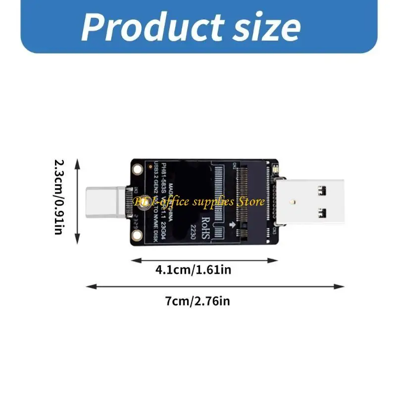 A9LC M.2 NVME SSD Adapter M.2 to USB A TYPE C SHAND DIRCENT CONTERTER SUPPERT M.2