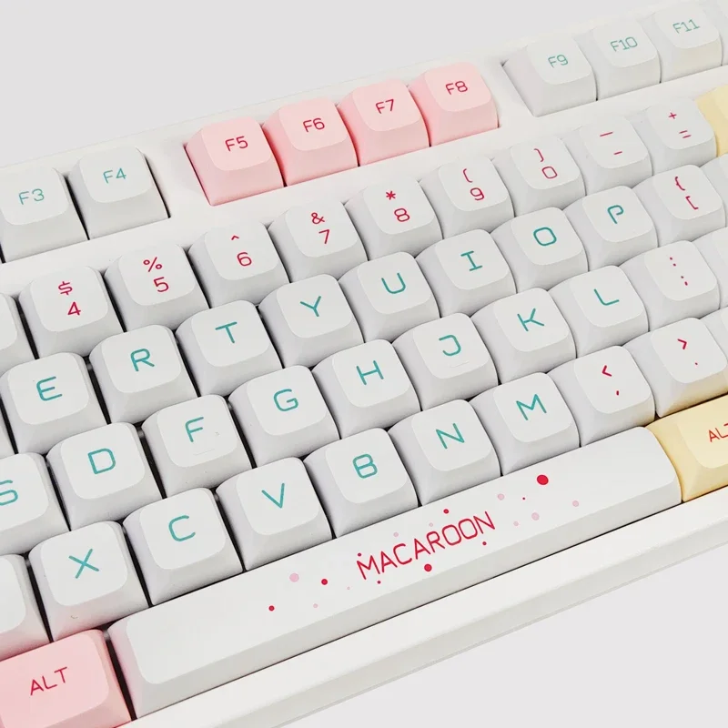 135 teclas macaron cor xda perfil pbt teclas para cereja mx switch teclado mecânico para jogos diy sublimação substituir tampa chave