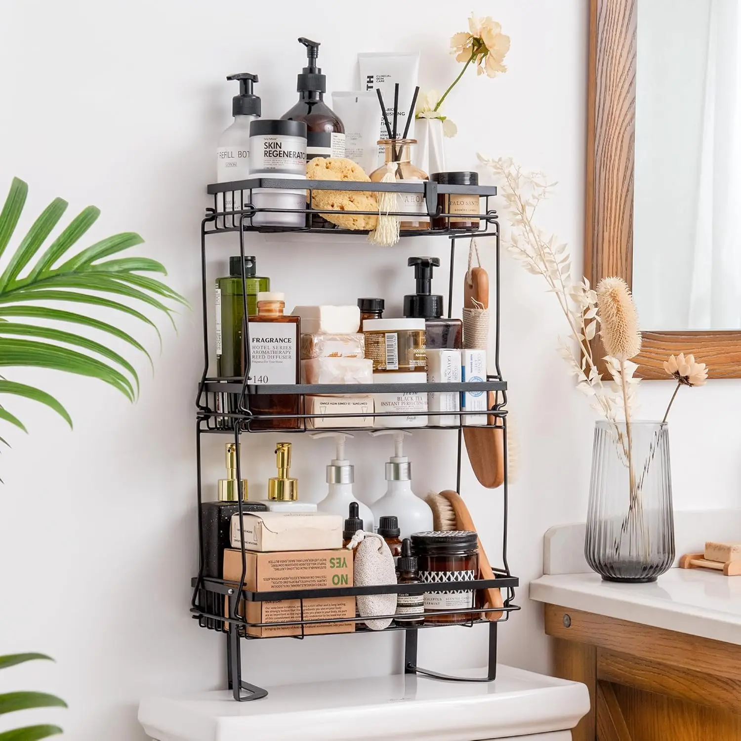 3-Tier Over The Toilet Rack for Bathroom,Over The Toilet Storage,  Over Toilet Storage Shelf, Bathroom Shelves Over Toilet