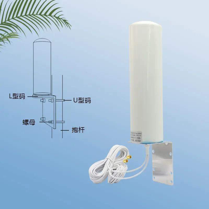 2*2 Cable TS9 SMA RPSM Male  4G LTE 3G GSM IP67 Mimo Outdoor Waterproof Aerial 28dbi Omni WiFi Router Antenna for Wireless