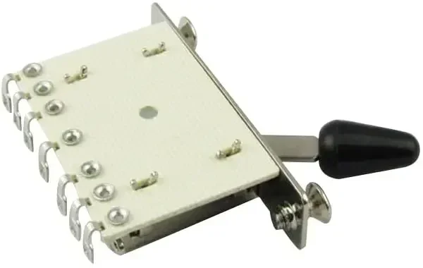 Yue Yun Music Store--Discount Hot Sale-- 5-Way Pickup Selector Toggle Switch for Electric Guitar Black Tip Body Guitar Accessory