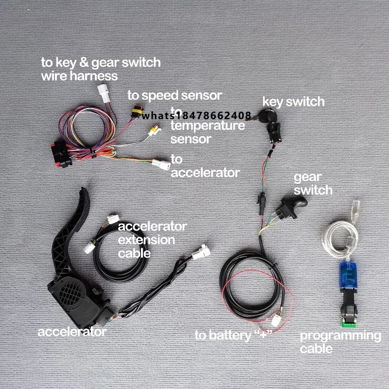 Electric vehicle full conversion kit for Citroen C2/C6/C3/C5 108V 15KW PMSM motor with controller polymer lithium battery