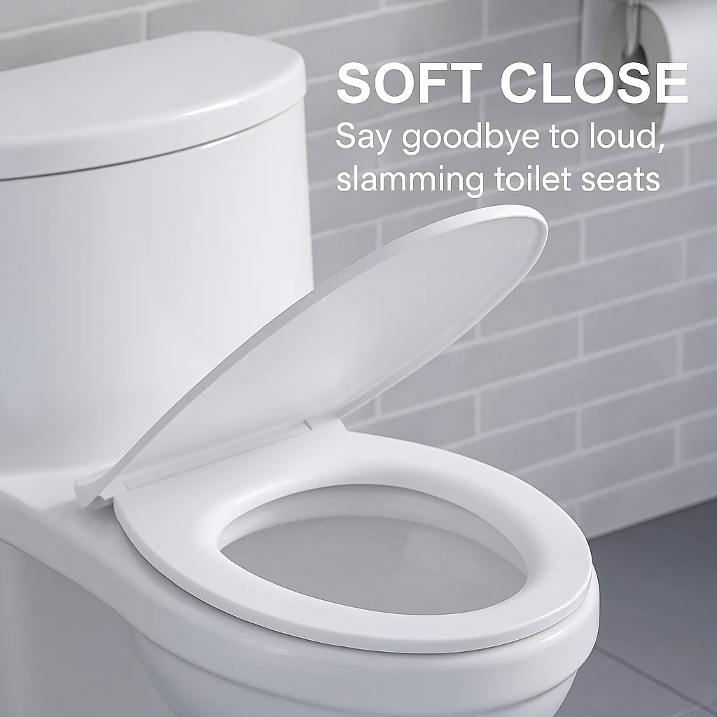 

Hotel Toilet Seat, Heavy Duty Construction, Easy Maintenance Toilet Lid for Commercial Use