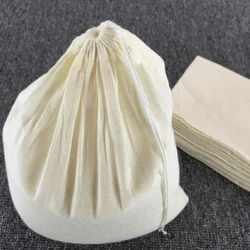 Reusable Cheese Cloth Bag Drawstring Soybean Milk Cheesecloth Filter Straining Tool Yogurt Coffee Strainer 15x20cm