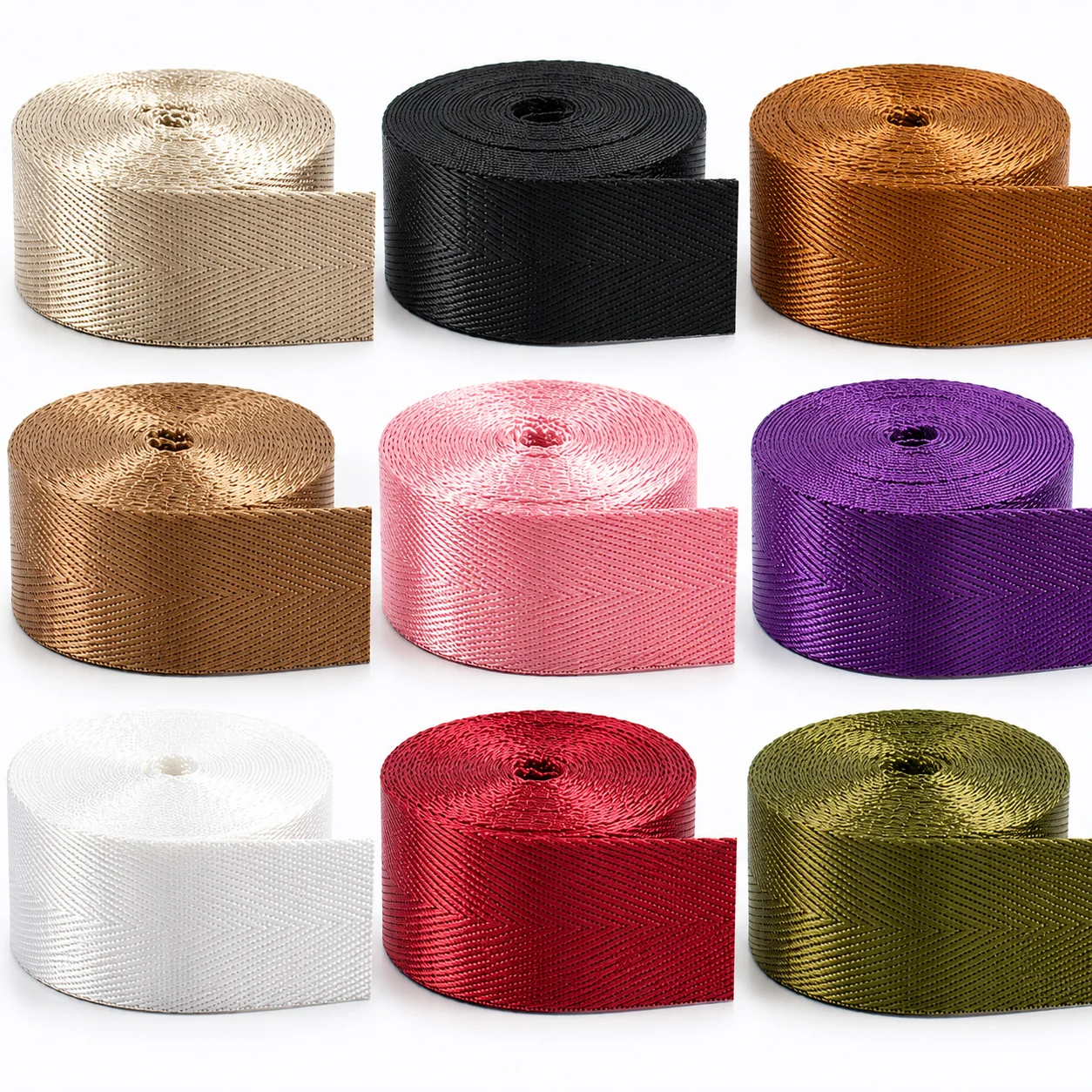 10 Meter 20-50mm Nylon-Gurtbänder für Gepäck, Taschen, Rucksäcke, Dekoration, Schwarze Gurtbänder, DIY-Nähzubehör