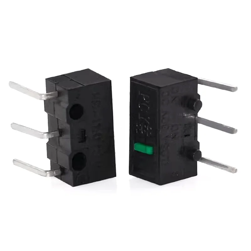 MS-002W three 3-pin bent foot micro mouse switch Green dot Long life click reset button side insert strip