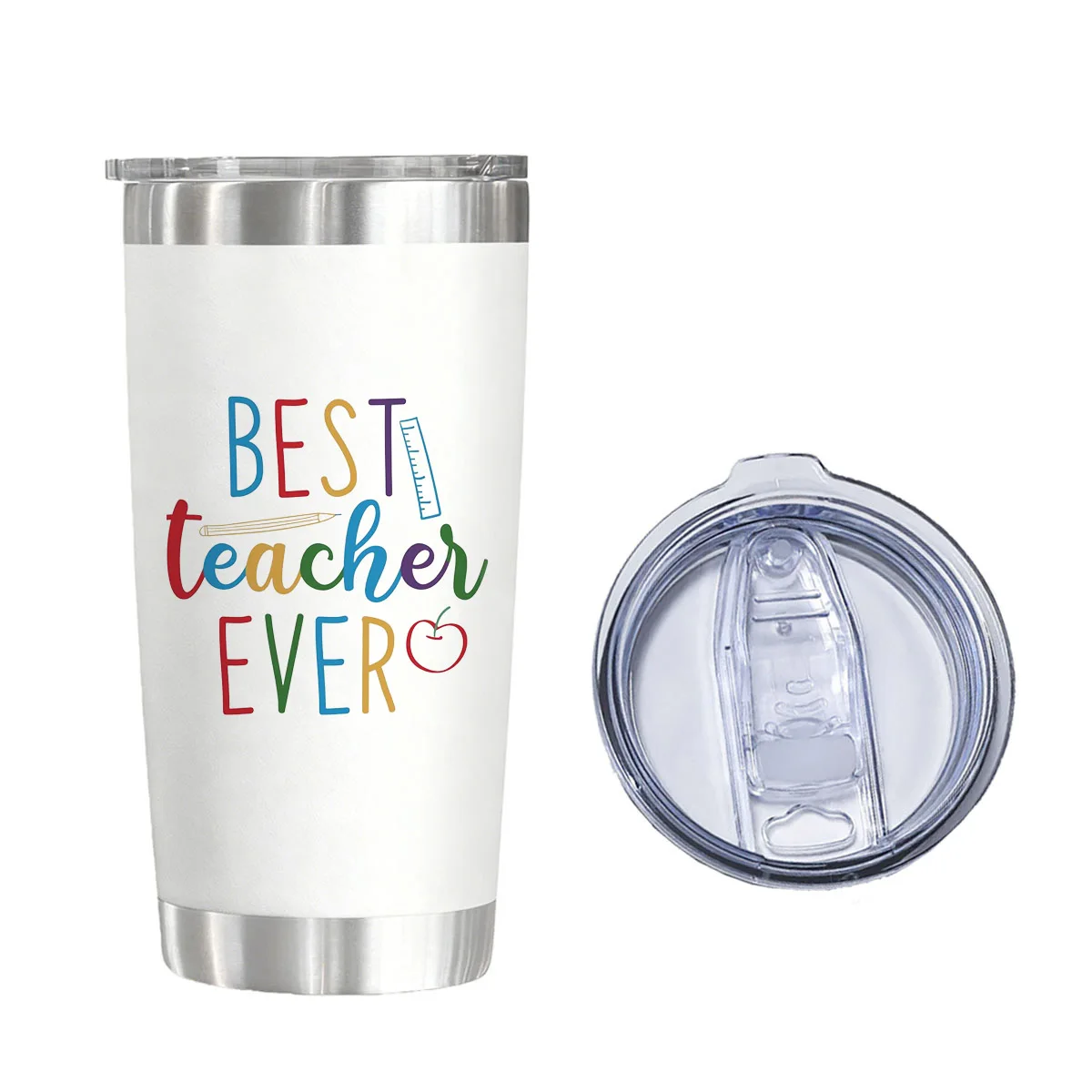 

Best Teacher Ever Vacuum Flasks Tumblers 20 oz Water Glasses for Christmas Birthday