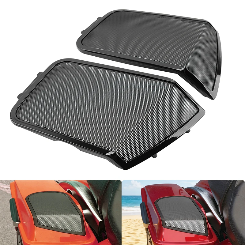 

Gloss Black Motorcycle 6"x 9" Saddlebag Lid Speaker Grill Cover For Harley Touring Electra Road King Street Glide 1994-2013