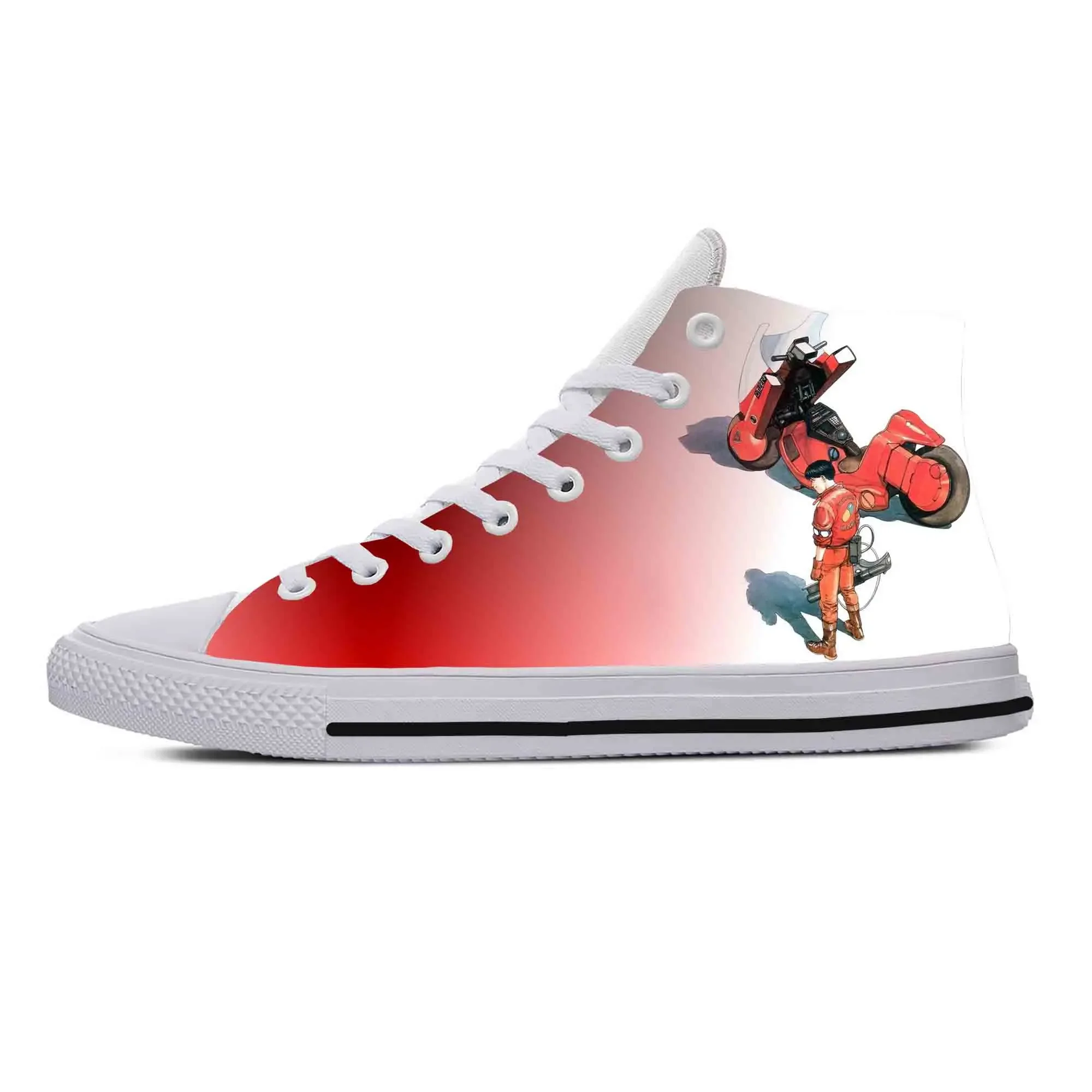 Japanische Anime Manga Cartoon Comic Akira Mode lässig Stoff Schuhe High Top leichte atmungsaktive 3D-Druck Männer Frauen Turnschuhe