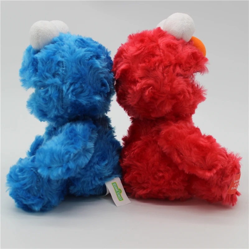 2piece Sesame Street classical Elmo Cookie Monster Plush Toy Dolls Soft Stuffed Animals Children Educational Toys