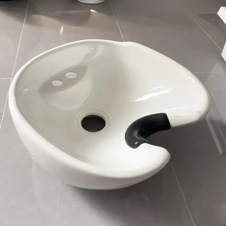 Special shampoo bed ceramic basin set, special salon for barber shop and hair salon, flushing bed accessories factory direct sal