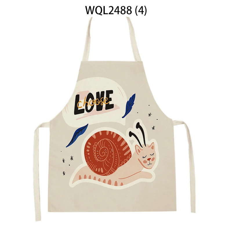 

Кухонные фартуки с принтом кота, динозавра и коалы для приготовления пищи, выпечки, женские и мужские льняные фартуки без рукавов, домашняя уборка Delantal Cocina