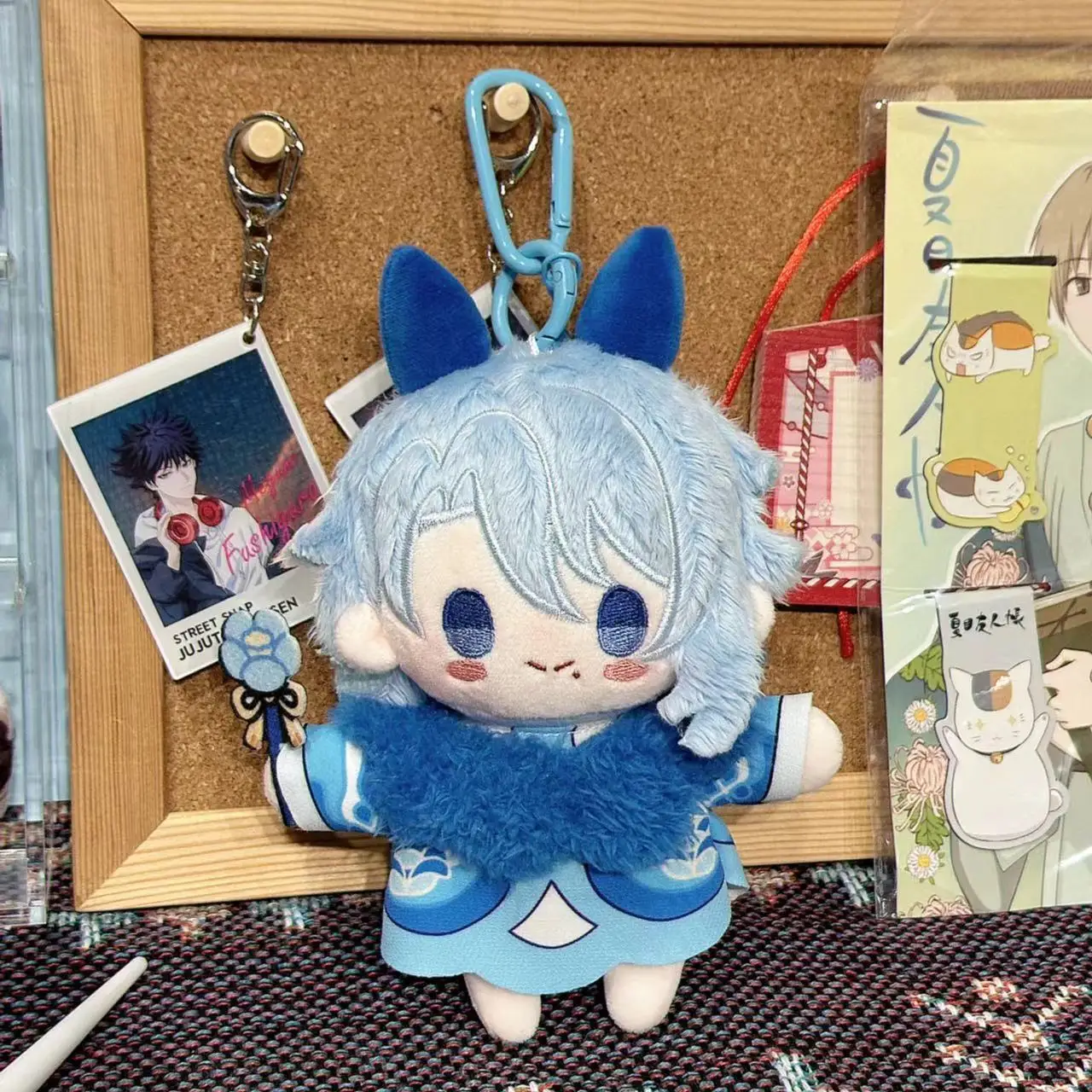 Abyss Mage Kamisato Ayato 12cm Lovely Plush Pendant Anime Genshin Impact Cosplay Dress Up Plushie Keychain Xmas Gift