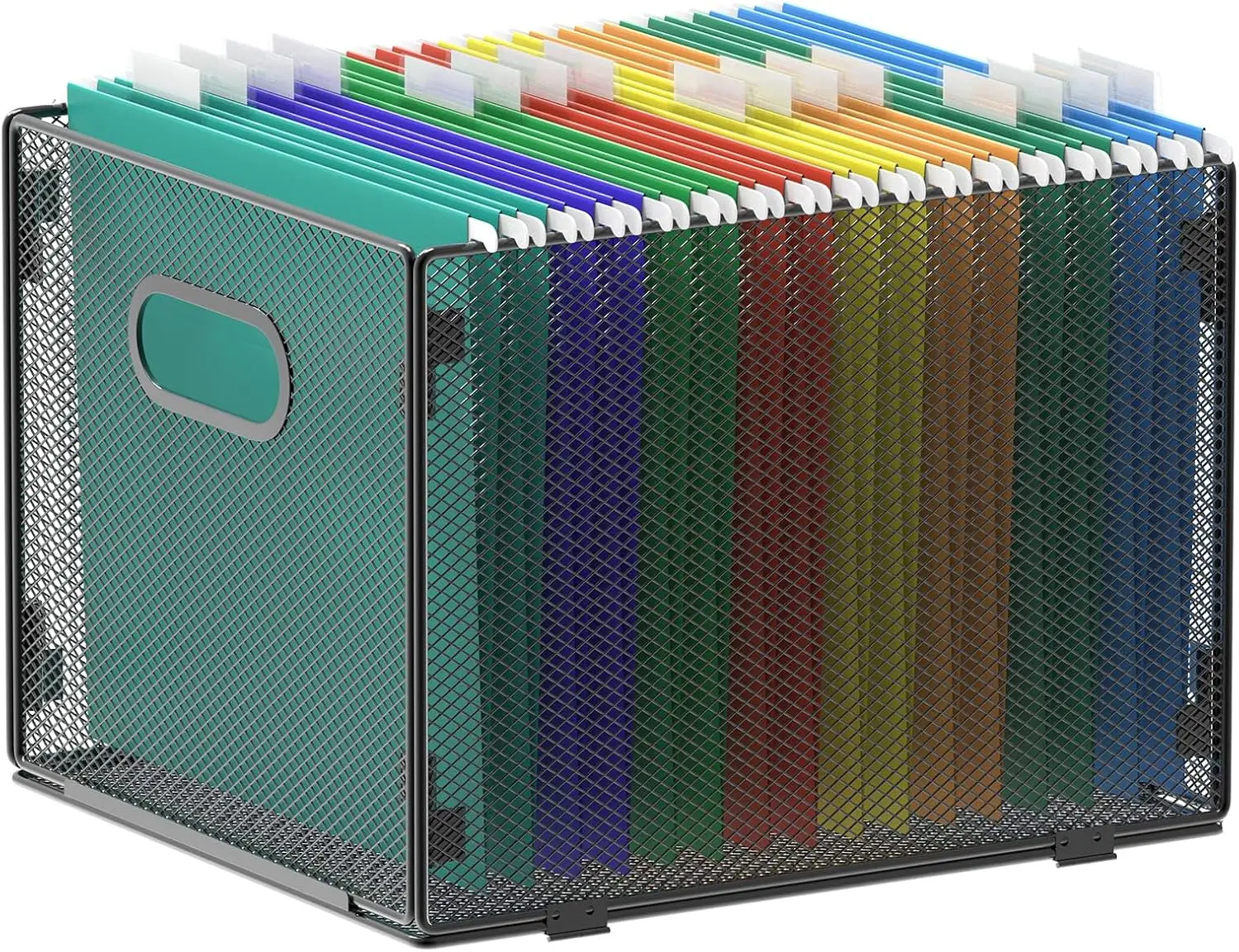 

Mesh Hanging File Organizer, Letter Size Storage Box for Cabinet Inserts and File Crate