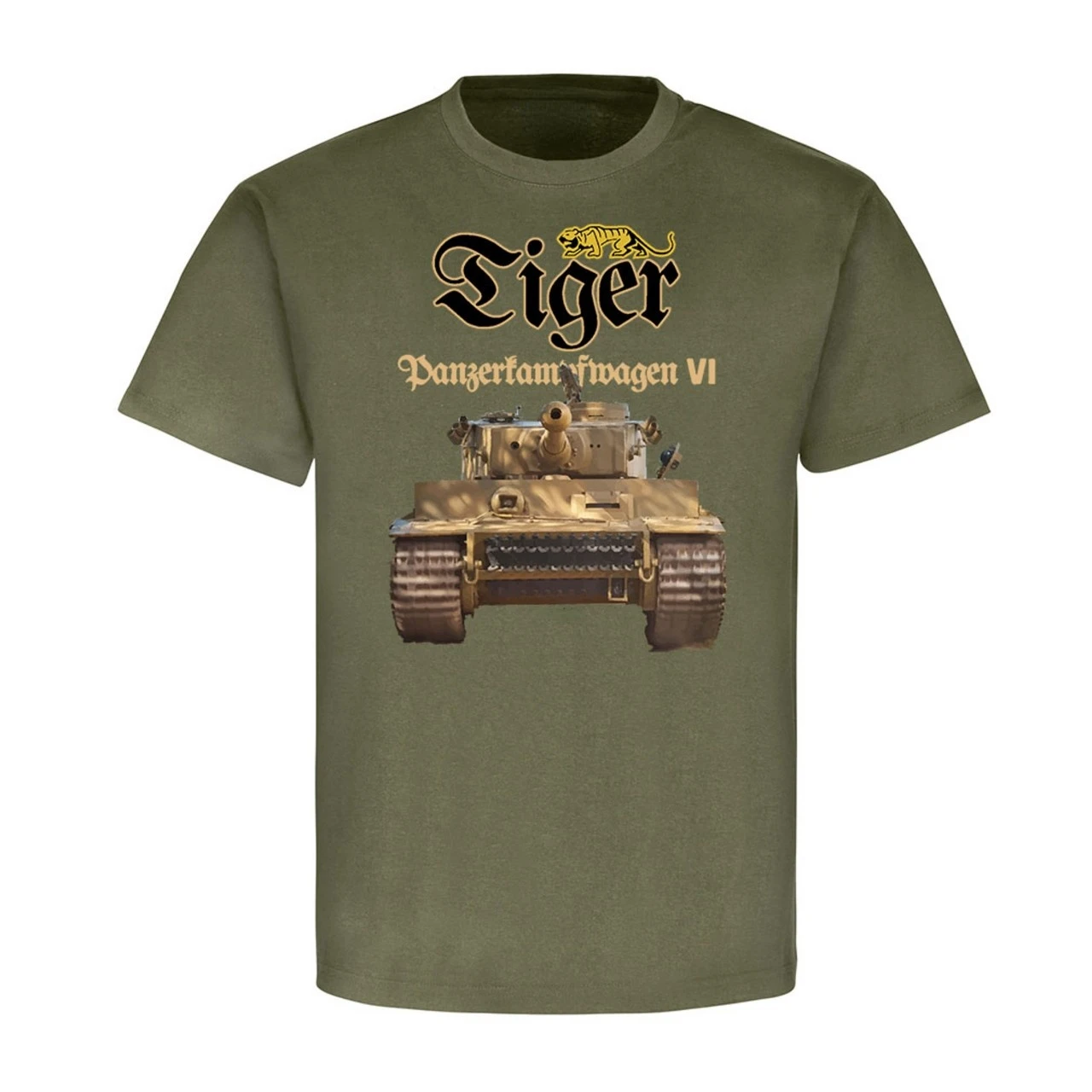 Panzerkampfwagen VI  Armored Division Panzer VI Tiger Tank T-Shirt. Premium Cotton Short Sleeve O-Neck Mens T Shirt New