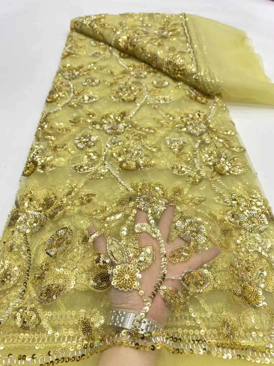 قماش دانتيل تول أفريقي 2025 قماش ترتر شبكي فرنسي خياطة تطريز مع دانتيل العريس تول شبكي فستان حفلات نيجيريا