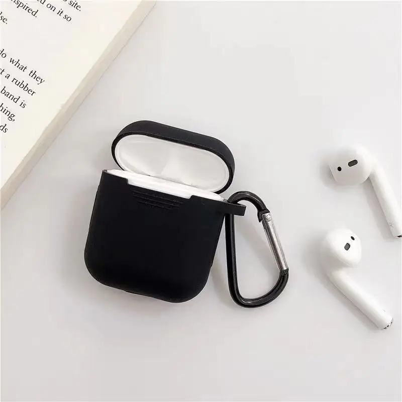 Étui AirPods 1/2 3 génération en Silicone souple, housse anti-rayures pour écouteurs AirPods Pro 2, avec coussinets d'oreille à boucle à crochet