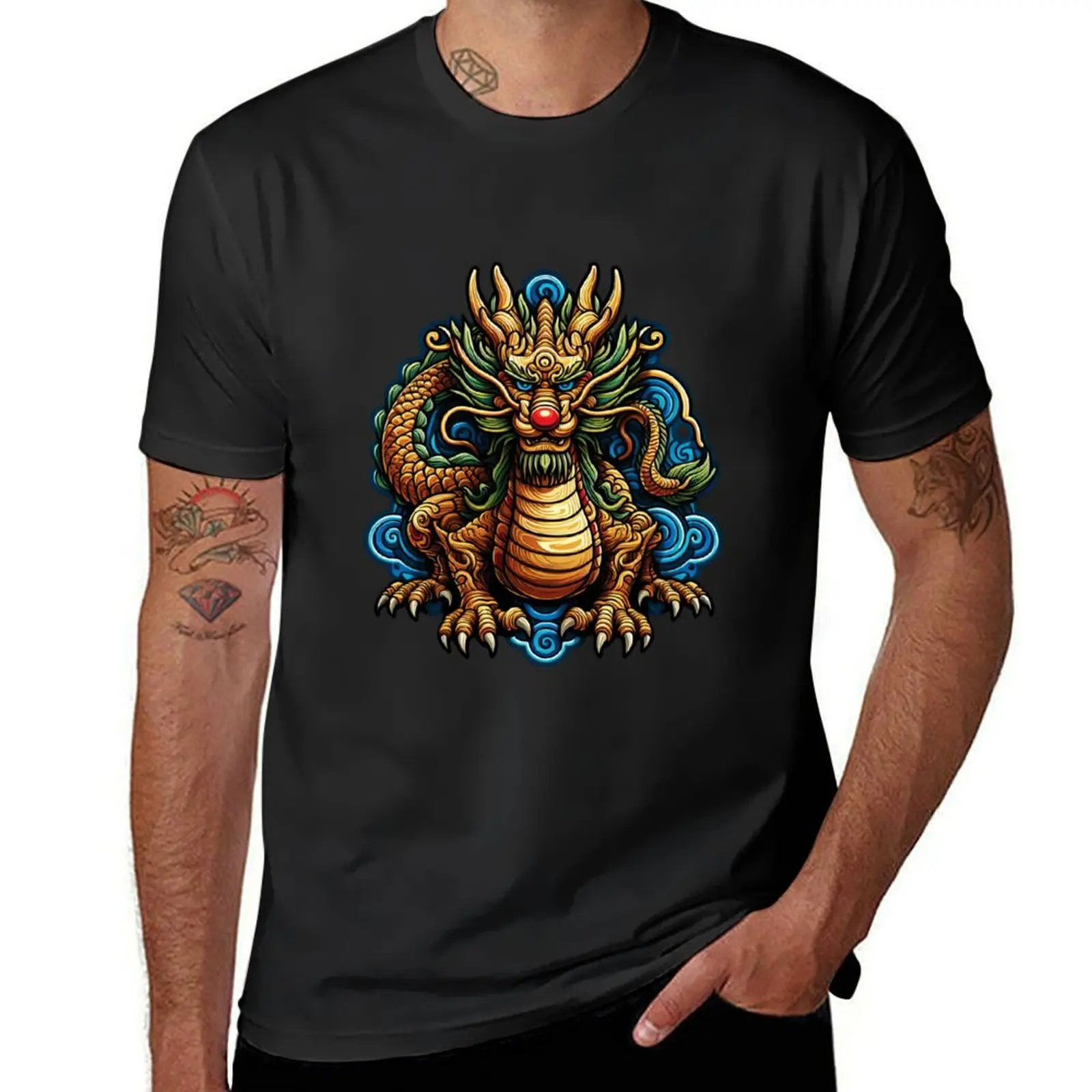 

Wood Dragon 13 T-Shirt tops aesthetic clothes sublime plus sizes black t-shirts for men