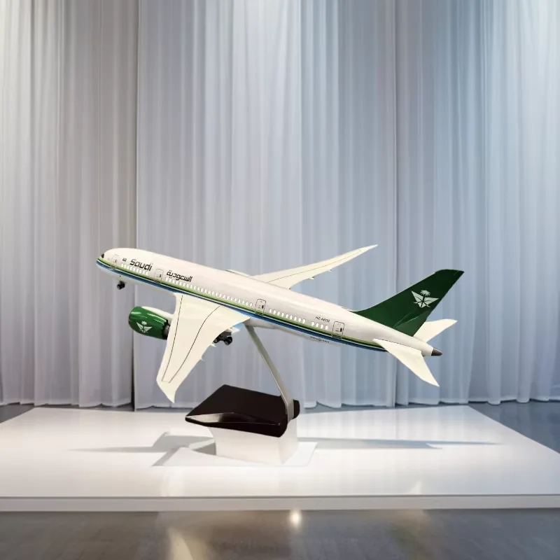 

Diecast 47CM B787 Saudi Arabian Airlines Aircraft Model 1/130 Scale Resin Airplanes for Collection Display Model Toy Gift