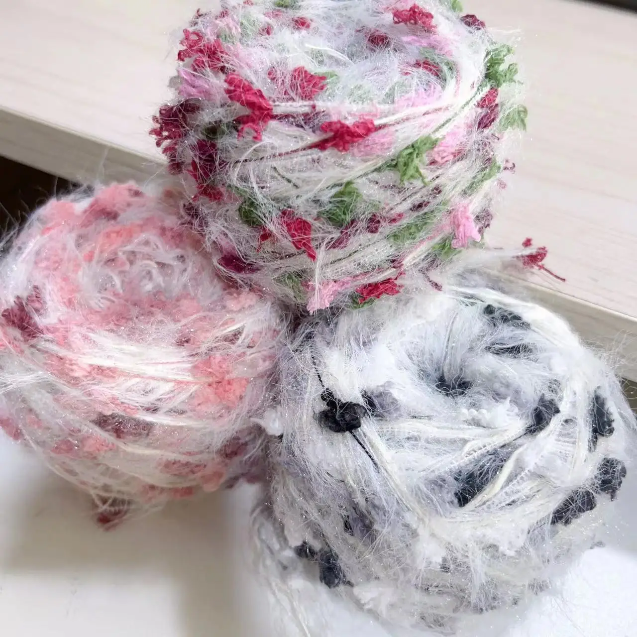 Wool Mixed Yarn Handmade Knitting Dream Colorful Mohair Knit Yarn Sweater Scart Line Wool Threads Crochet DIY Gift Yarn 50g/Roll