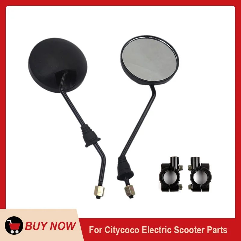 For Citycoco Electric Scooter Motorcycle 8mm or 10mm Rearview Mirror Rear View  with Base Fixing Bracket