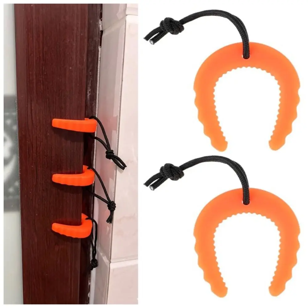 

2Pcs Anti-collision C-Shaped Door Stopper Safety Silent Anti-Pinch Hand Guard with Rope Finger Protector Door Block Bedroom