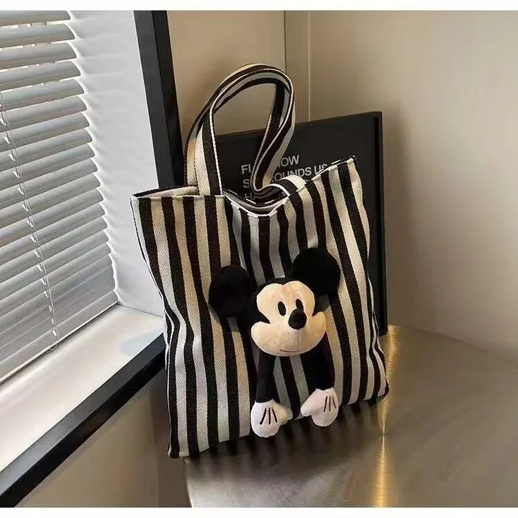 Mouse Mickey Doll New 2014 Leopard Canvas Bag Tote Shoulder Bag Large Capacity Handheld Commuter Shopping Bag