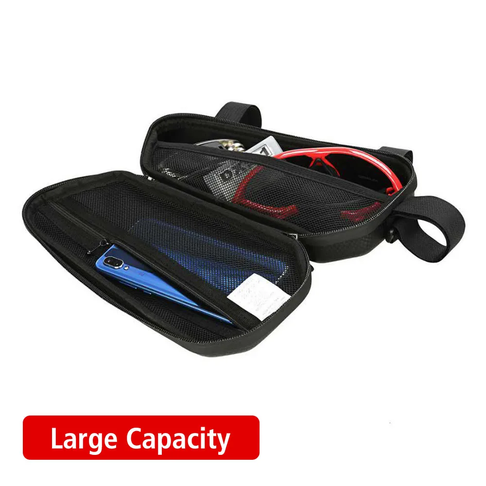 Cycling Top Tube Front Frame Bag Waterproof MTB Road Triangle Pannier Dirtresistant Bicycle Hard Shell Bags Triangle Bag 1.6L