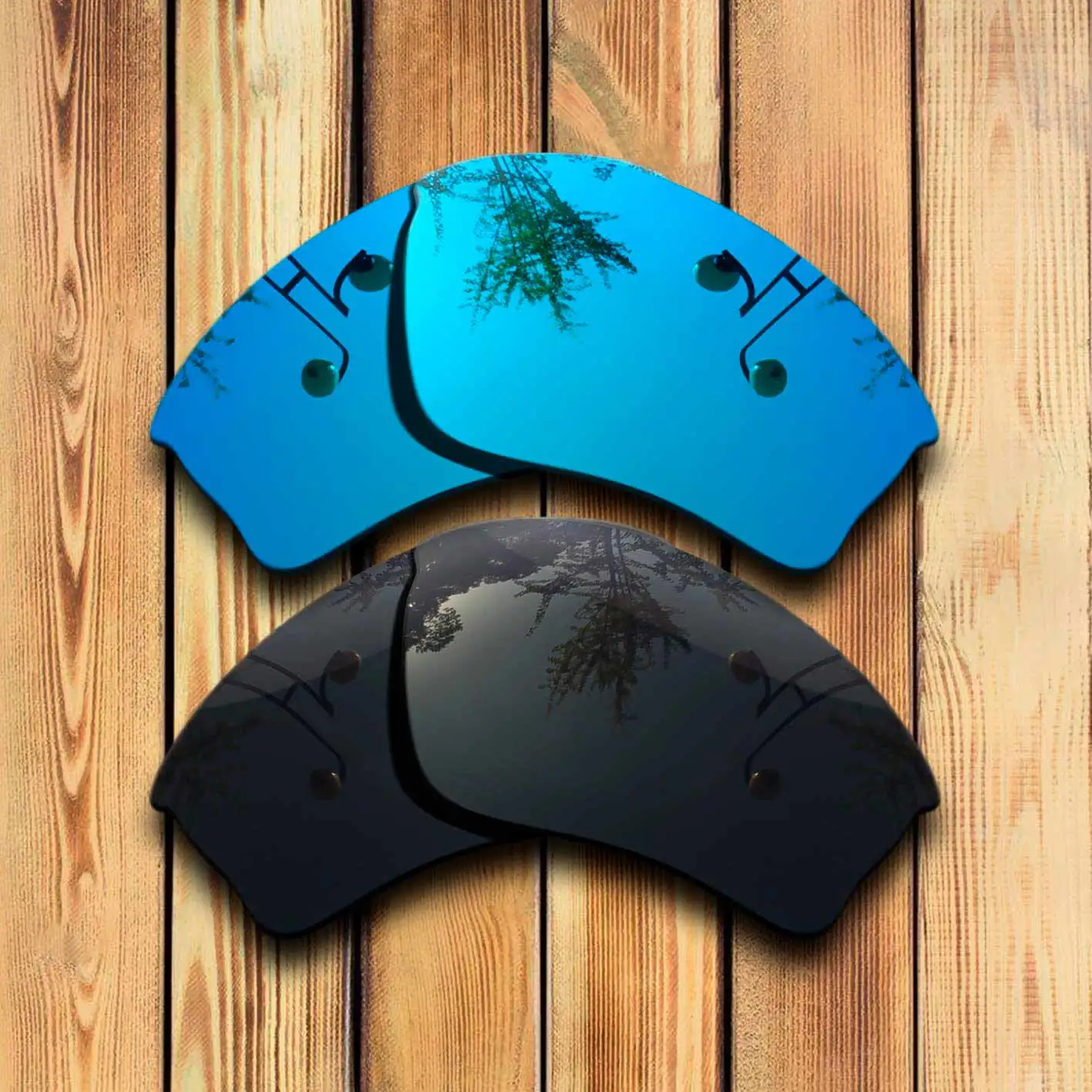 

100% Precisely Cut Polarized Replacement Lenses for Half jacket xlj Sunglasses Blue& Solid Black Combine Options