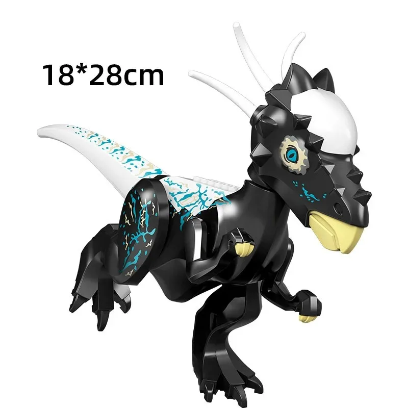 Jurassic Dino World Große Dinosaurier-Figuren Bausteine Velociraptor T-Rex Triceratops Indominus Rex Spielzeug für Kinder