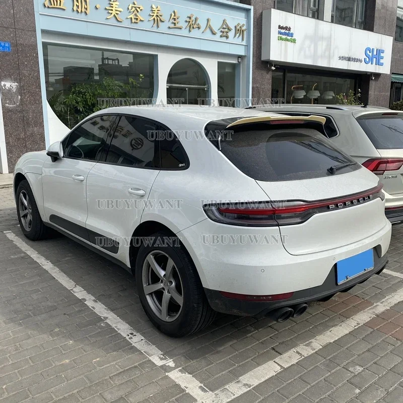 ABS Material Rear Roof Spoiler Wings for Porsche Macan 2018-2022 Car Styling ABS Carbon Look Rear Spoiler