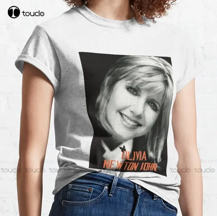 R.I.P Olivia Newton John Olivia Newton-John Classic T-Shirt Womens Shirts Custom Aldult Teen Unisex Digital Printing Tee Shirts