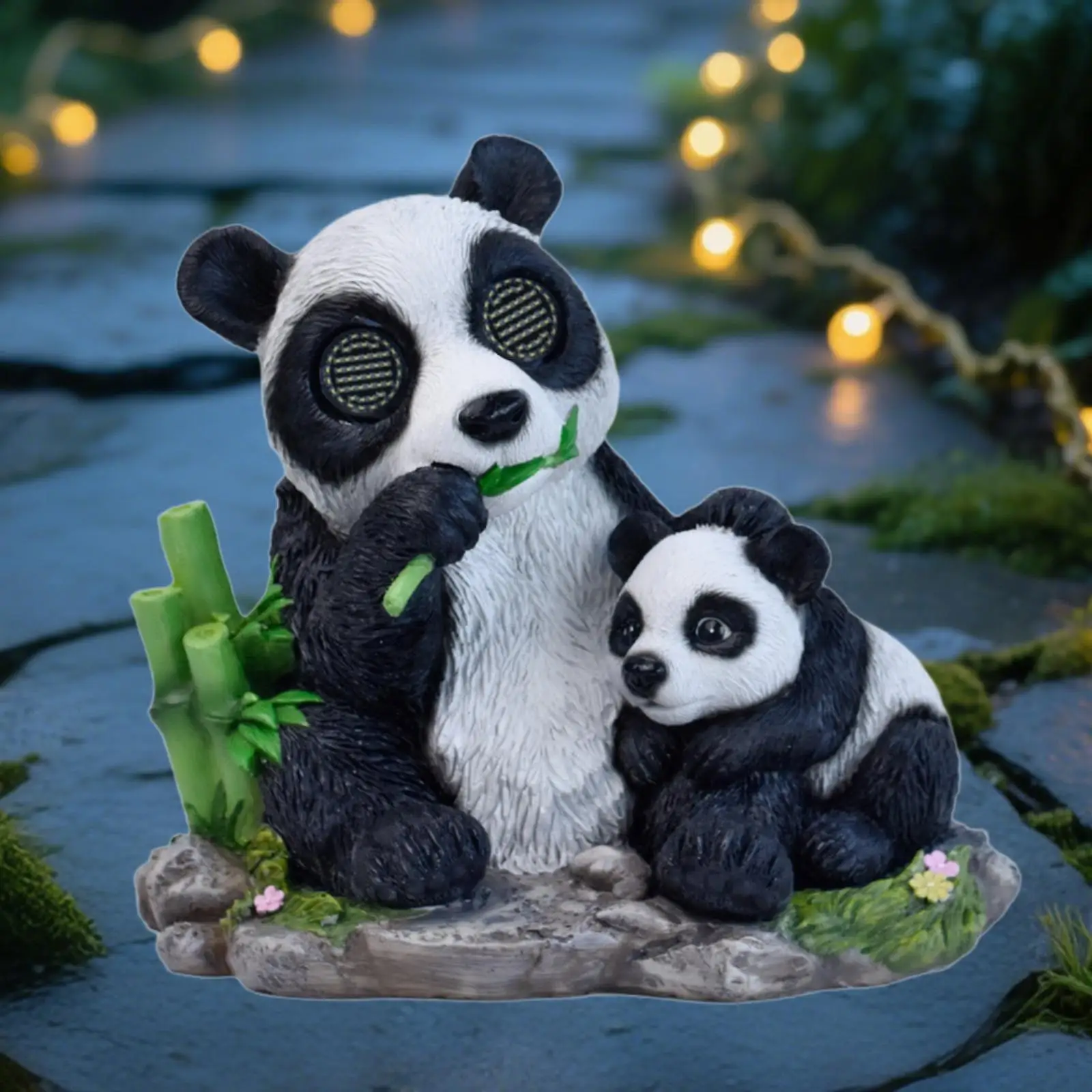 

Солнечный светильник Garden Panda: Декоративная статуэтка животного из смолы с реалистичным движением глаз для сада, газона, патио
