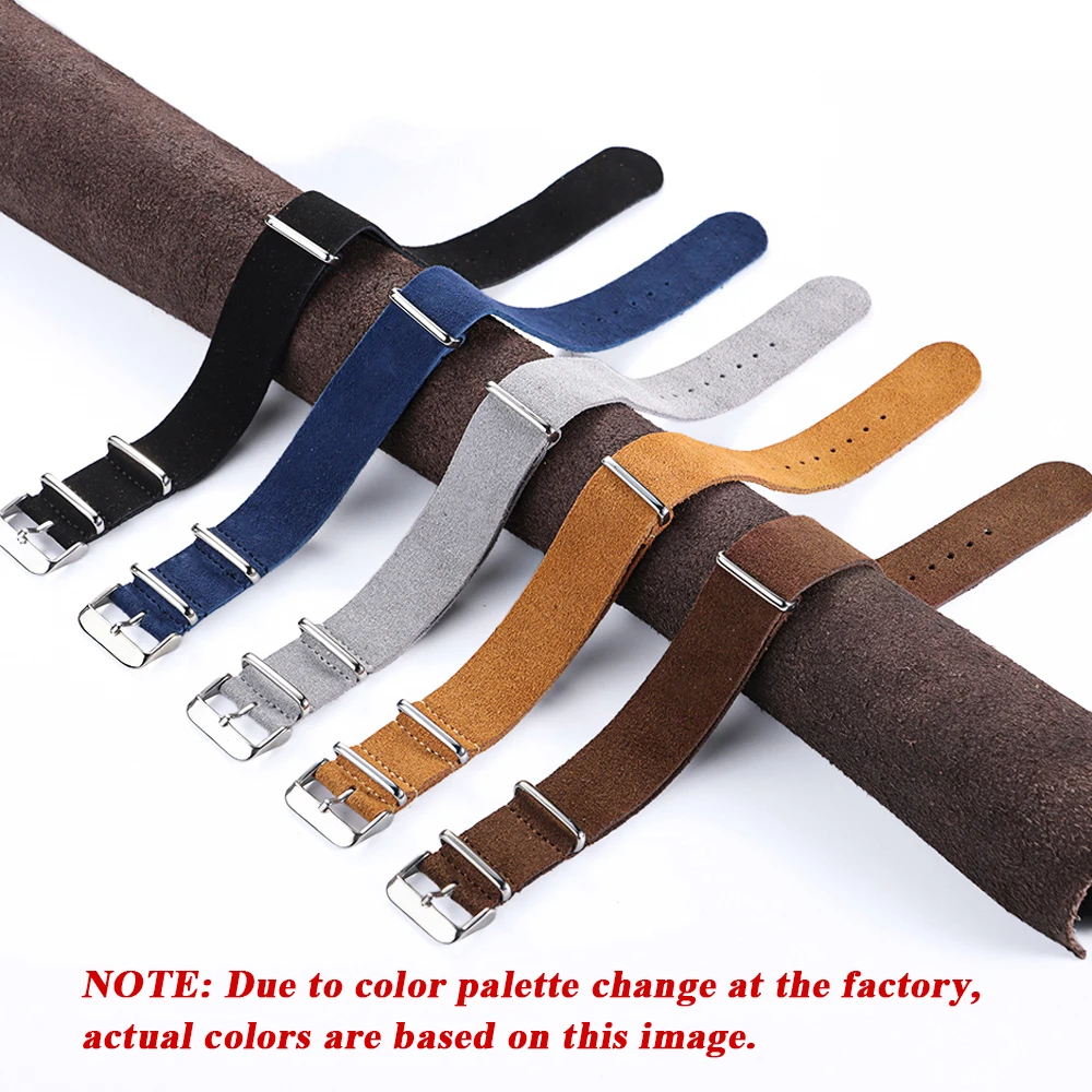 Bracelet de montre Vintage en daim souple et cuir véritable, 20mm 22mm, pour Seiko, Omega, Samsung Galaxy Watch 4/5/6/7, pour hommes