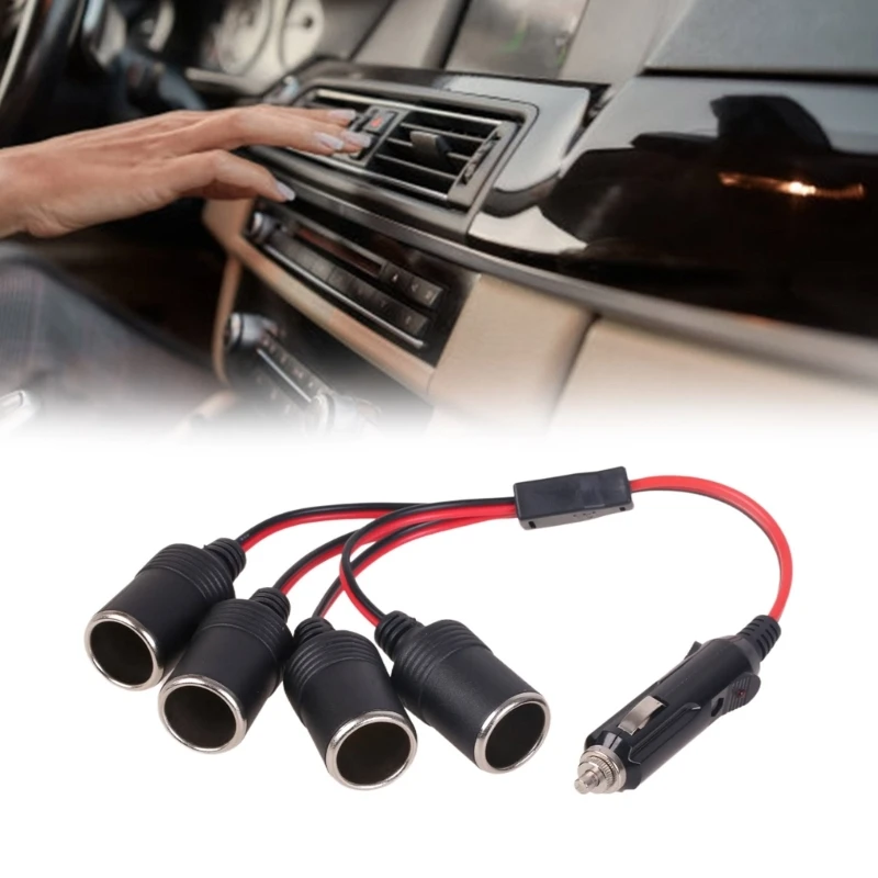 Vehicle Extension Cable Car Cigarette Socket for Multiple Electronic Devices Support 12V 24V 1 To 3/ to 4 Dropship