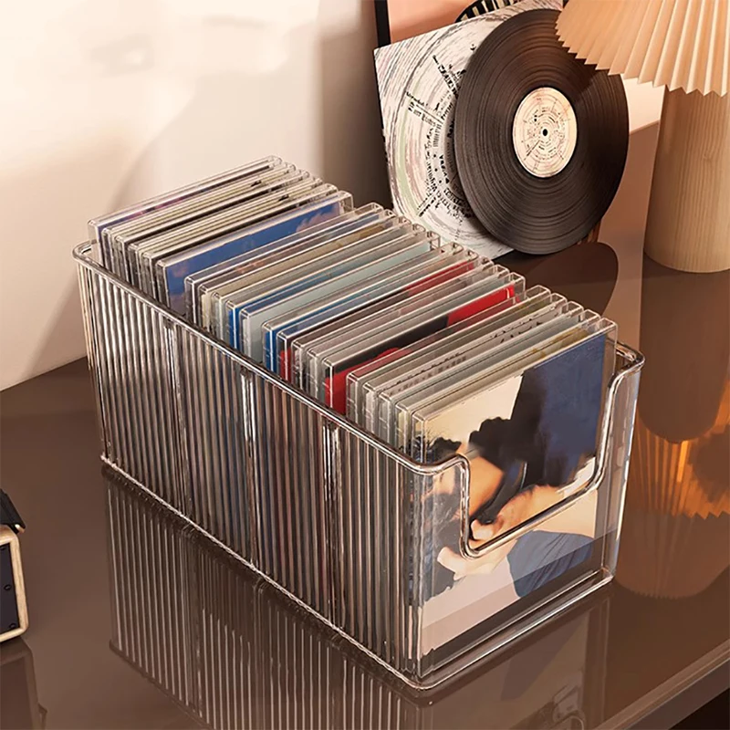 New CD Disc Rack Desktop Disc Black Vinyl Record Magnetic Tape Display Storage Rack Collection Storage Album Storage Box