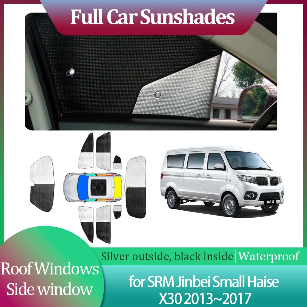 Автомобильные солнцезащитные козырьки для SRM Jinbei Small Haise X30 2013 ~ 2017, боковая занавеска на лобовое стекло, козырек на крыше, комплект обновлений, аксессуары