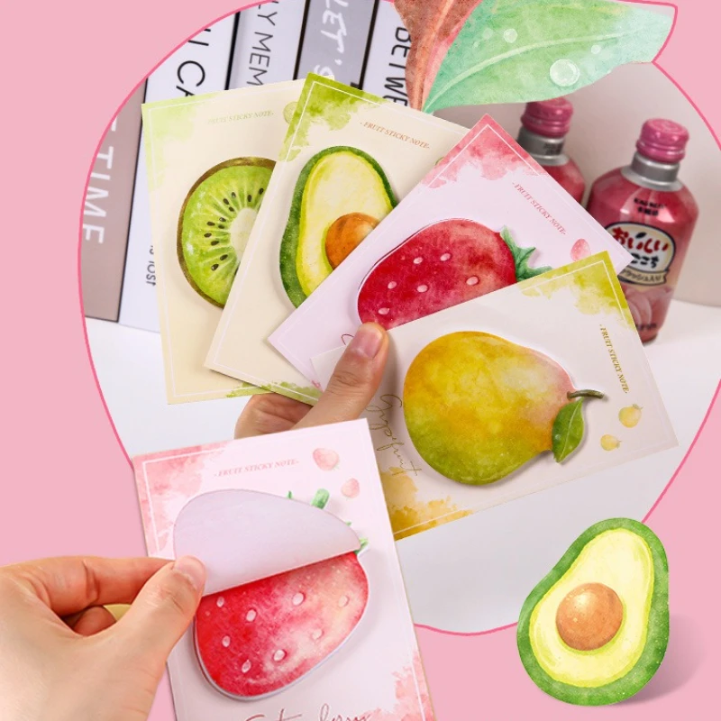 30 قطعة/المجموعة/مجموعة ملاحظات لاصقة للفاكهة الاحتفالية - تصميم مبتكر للخوخ والكيوي - مثالي للمكتب أو المنزل أو الهدايا - ماركة MOYL