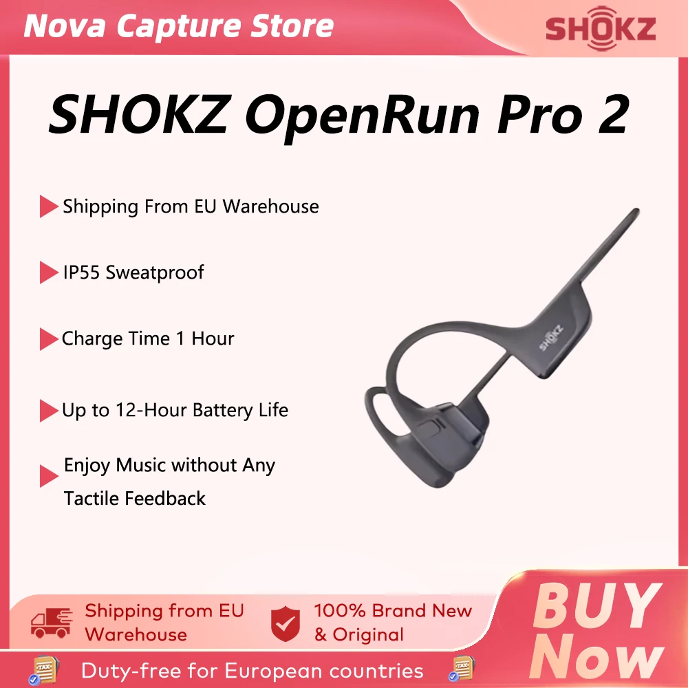 Auriculares Deportivos Local + SHOKZ OpenRun Pro 2 S820/S821, Auriculares de Oreja Abierta, Bluetooth 5.3, Micrófono con Cancelación de