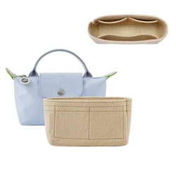 Multi-Pocket Bag Organizer For Longchamp Mini Handbag Liner Bag Felt  Handbag Liner